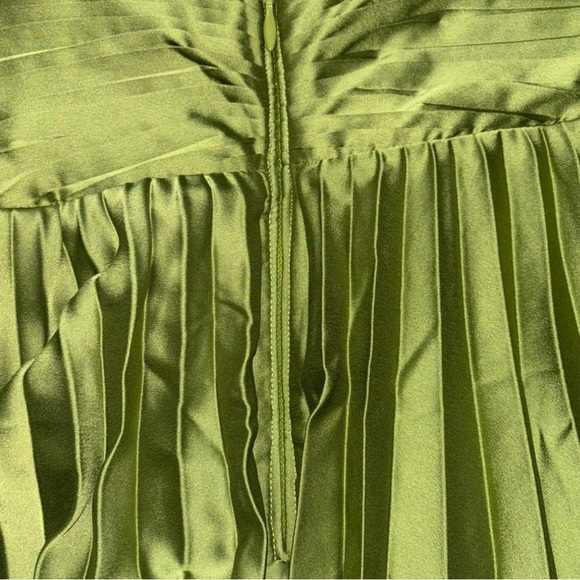 Abercrombie & Fitch Elegant Green Pleated Dress - Picture 7 of 7
